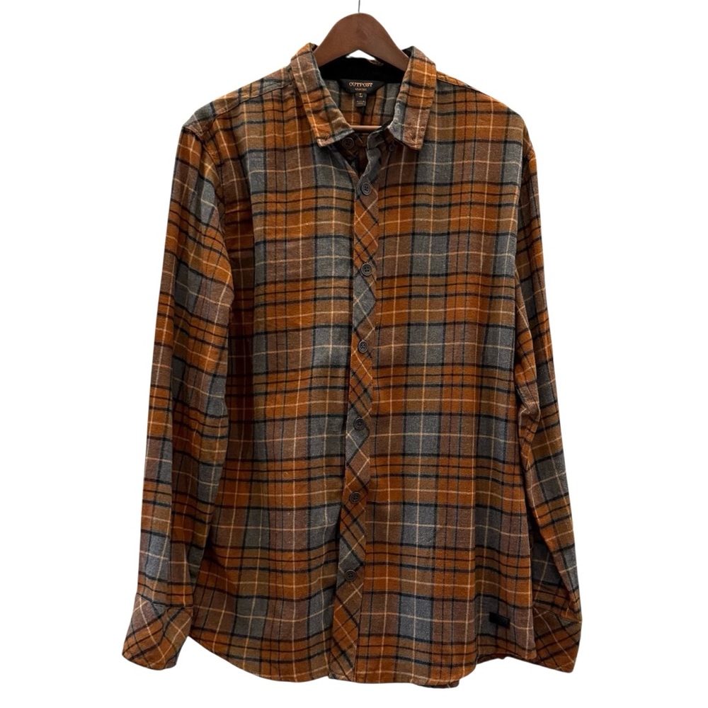 Buckle Outpost Makers Brushed Plaid Flannel Button Front Shirt - Picture 10 of 10